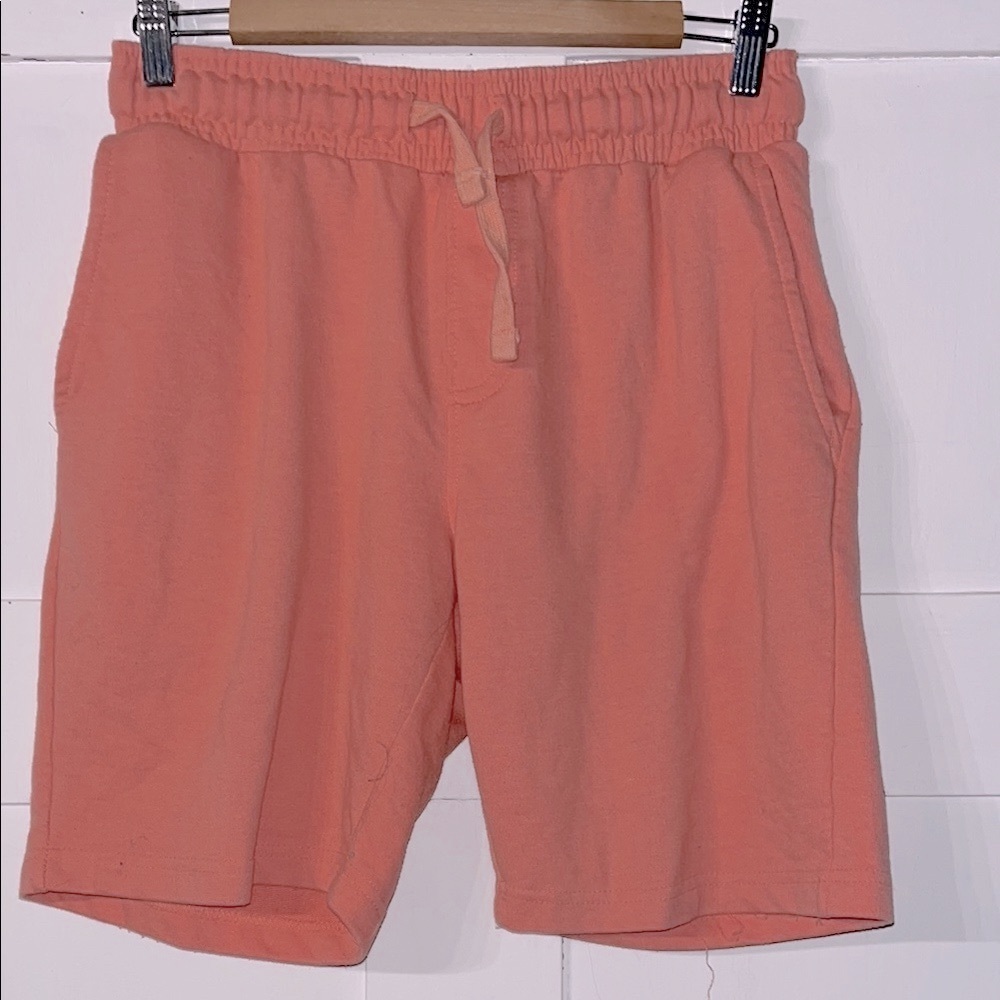 Surf & Swim Terry Active Athletic Orange Shorts with Elastic Waistband S